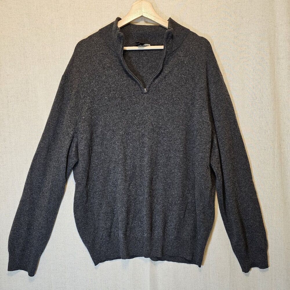 Lot Of Two Mens 100% Cashmere XL Sweaters FLAWED Underlayer Craft